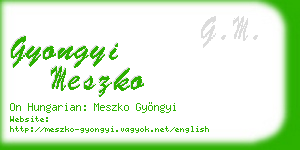 gyongyi meszko business card