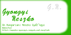 gyongyi meszko business card